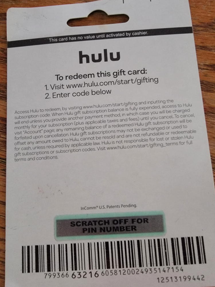$25 Hulu Gift Card - photo 2