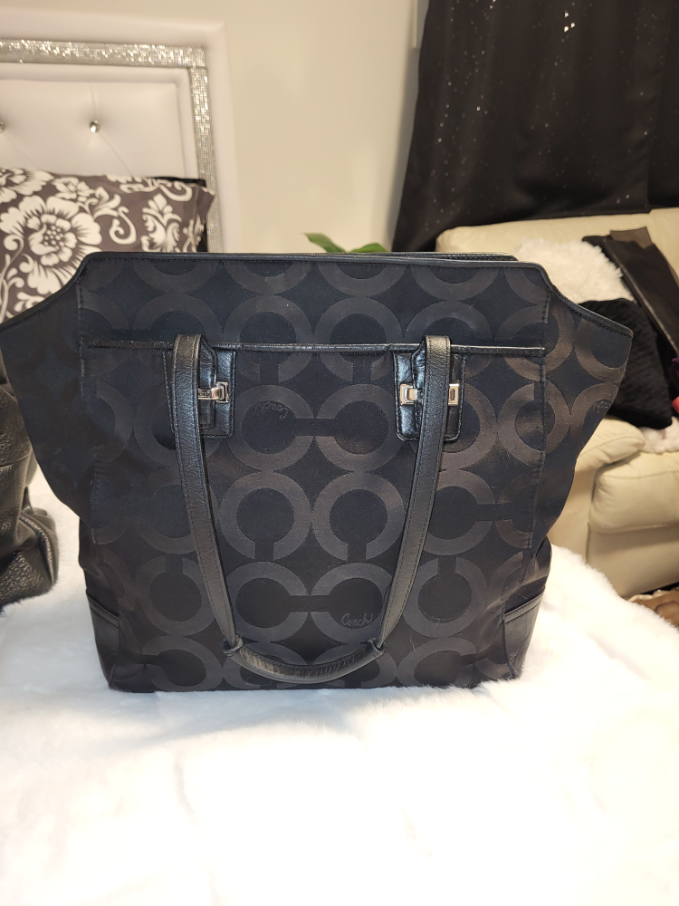 Coach Black Signature C Tote Bag