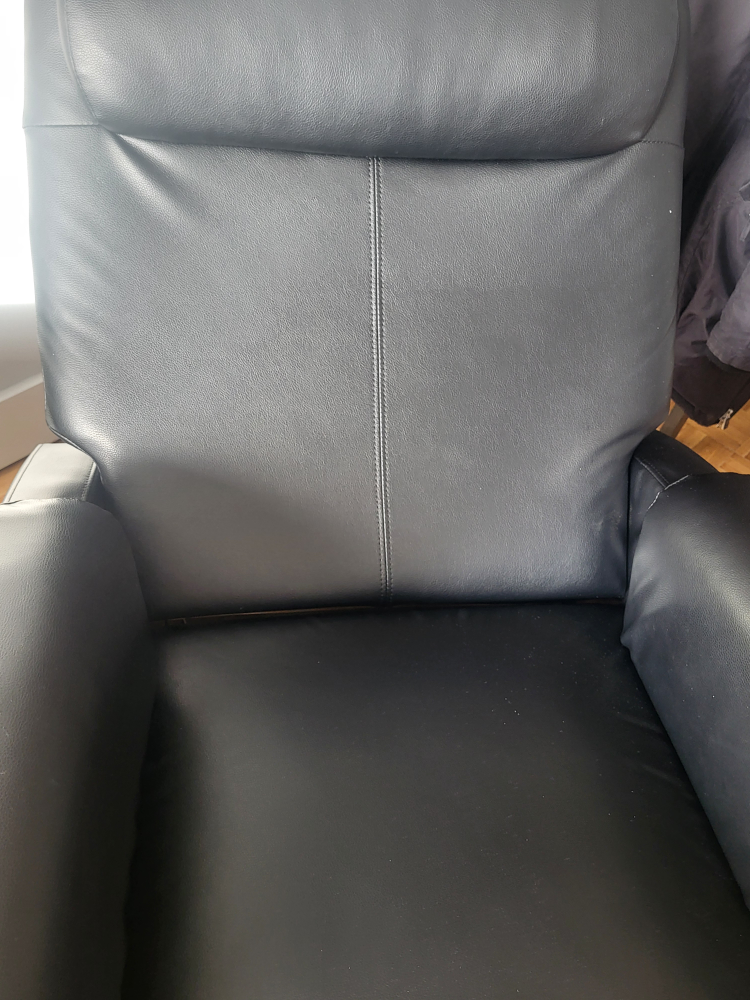 Black Leather Recliner Chair - photo 5