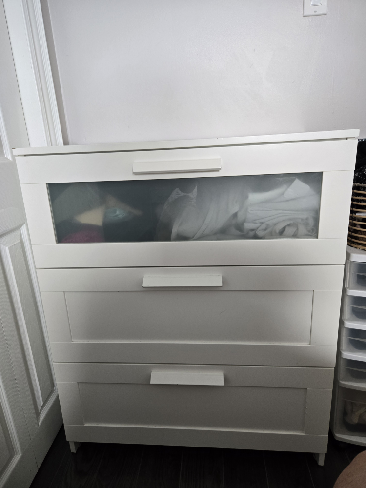 IKEA MALM 3-Drawer Chest White