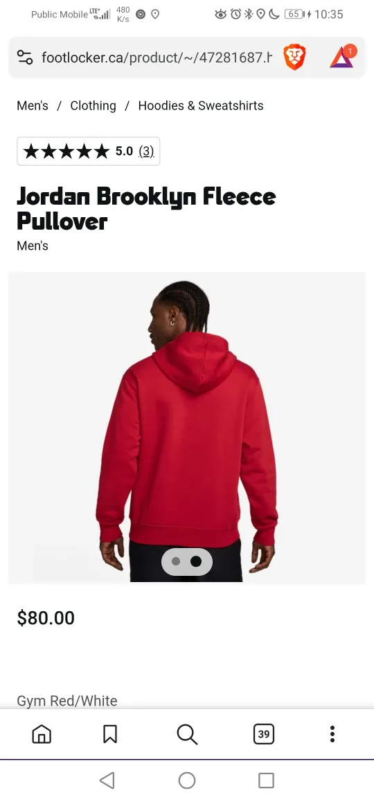 Jordan Brooklyn Fleece Pullover - Men's Size M image indicator(2)