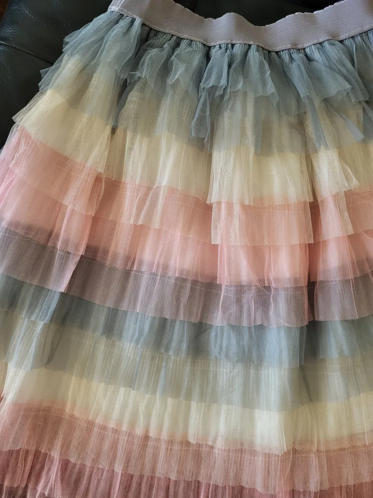 Multi-coloured Tulle Layered Skirt - Size 160 image indicator(2)