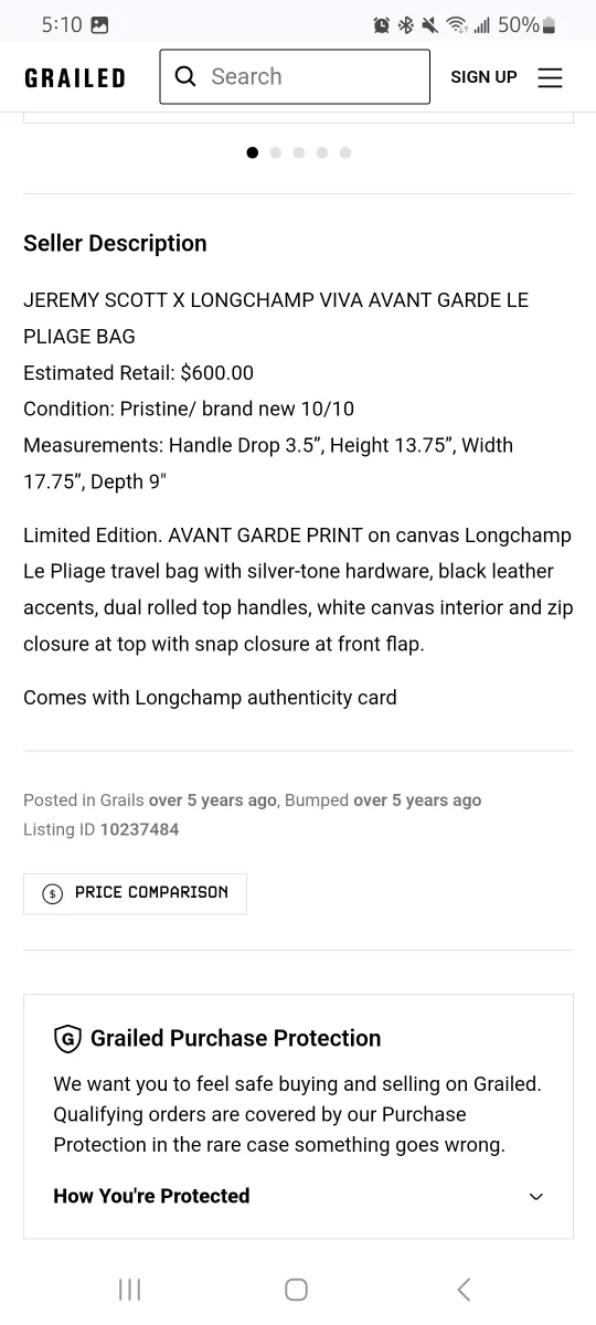 Jeremy Scott x Longchamps Le Pliage Viva Avant Garde Bag image indicator(3)