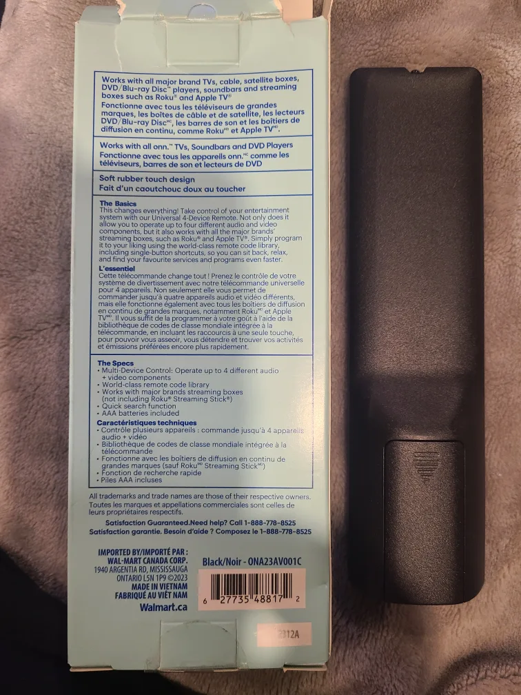 Onn. Universal 4-Device Remote image indicator(2)