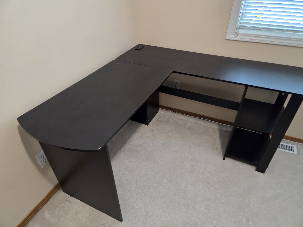 Corner Computer Desk with Shelves