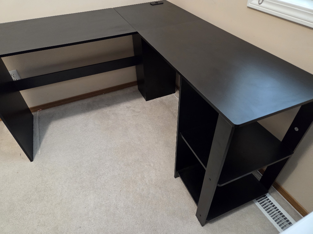 Corner Computer Desk with Shelves - photo 2