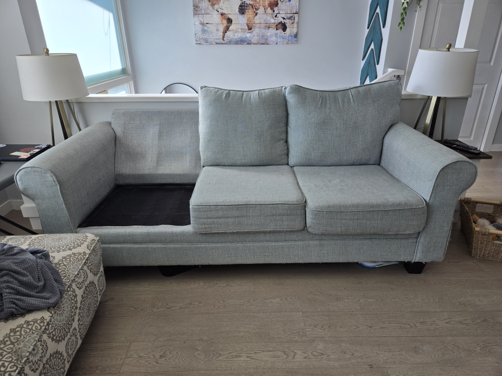 Grey Fabric Sofa - 3 seater - photo 2