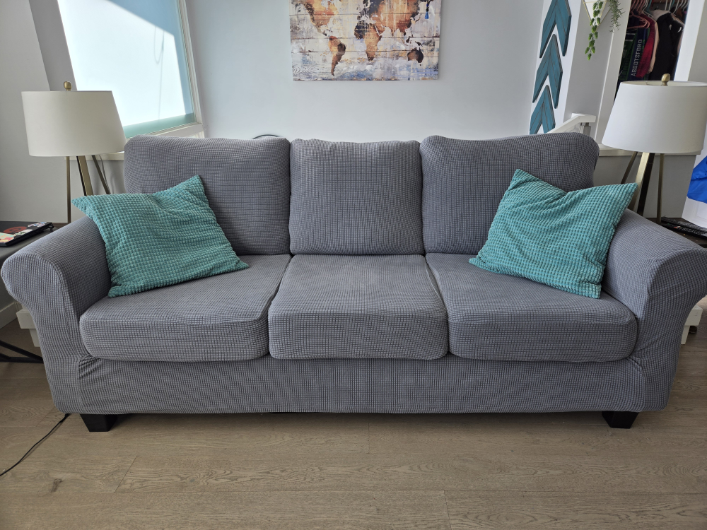 Grey Fabric Sofa - 3 seater - photo 3