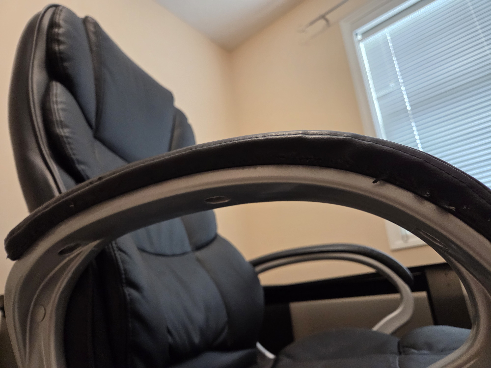 Black Leather Office Chair - photo 2