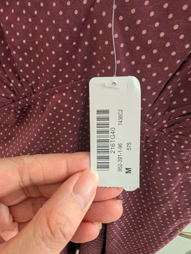 NEW La Vien Rose Polka Dot Slip Dress/Nightie - Size M image indicator(3)