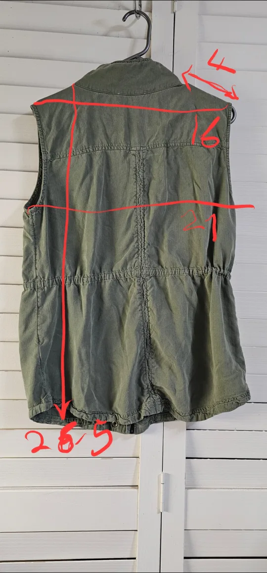 CASLON Olive Green Utility Vest - Size M image indicator(3)