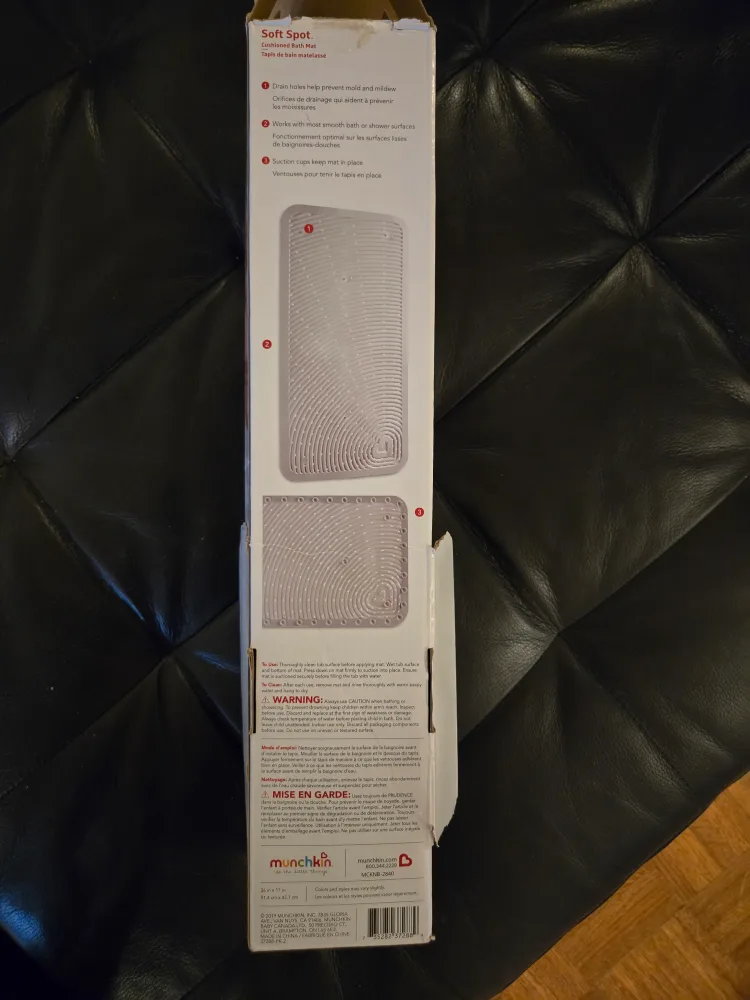 Munchkin Soft Spot Cushioned Bath Mat and Bath Kneeler image indicator(2)