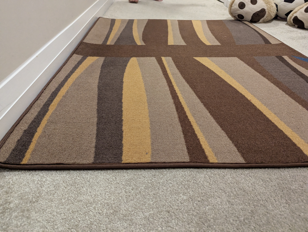 Modern Abstract Area Rug, Brown and Beige - photo 2
