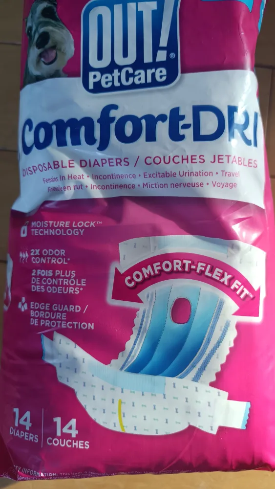 OUT! PetCare Comfort-Dri Disposable Diapers - Medium/Large image indicator(3)