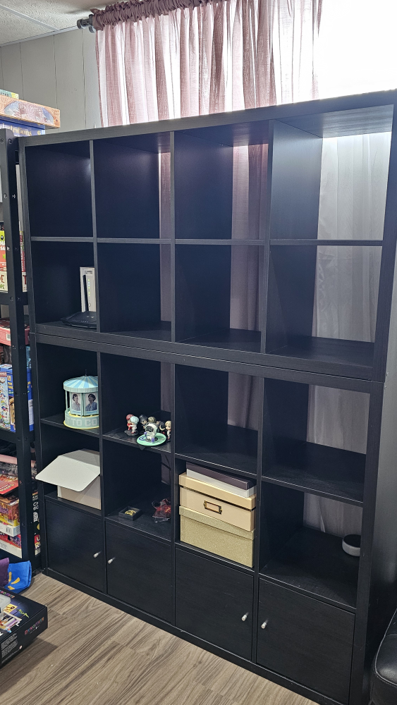 2 Separate IKEA Kallax Cube Shelving Unit - Black-Brown
