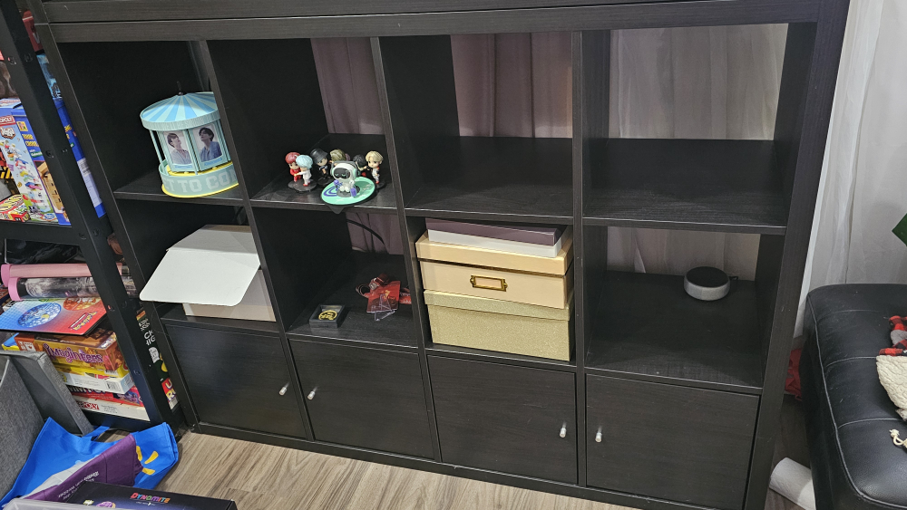 2 Separate IKEA Kallax Cube Shelving Unit - Black-Brown - photo 3