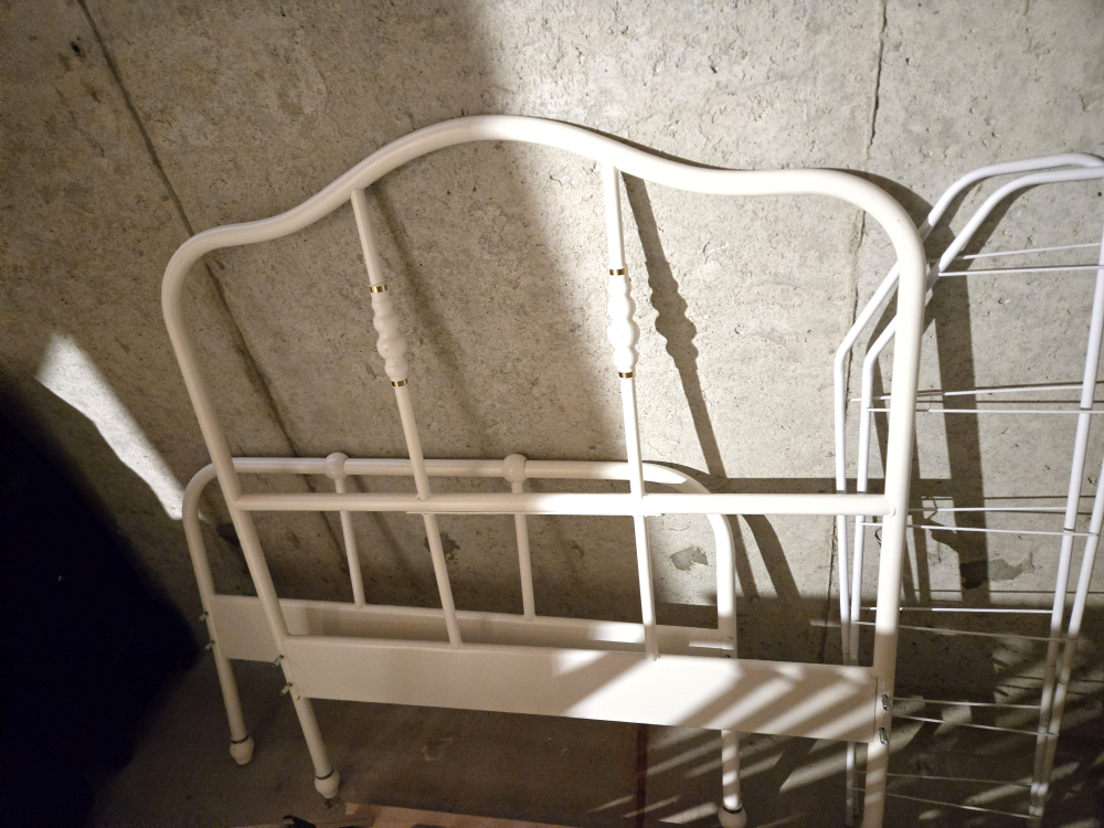 IKEA KÄSTEREN White Metal Single Bed Frame - photo 3