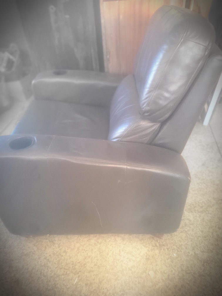 Brown Leather Recliner with Cup Holders - photo 4