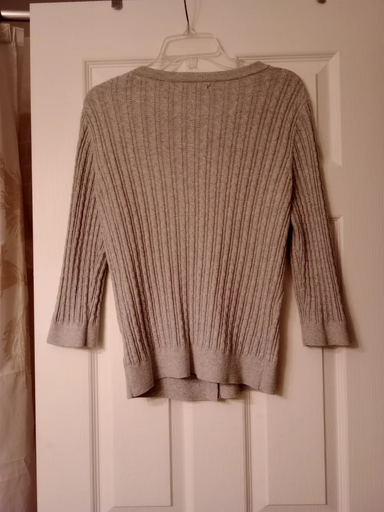 Tommy Hilfiger Grey Cardigan Sweater Size L/G image indicator(2)