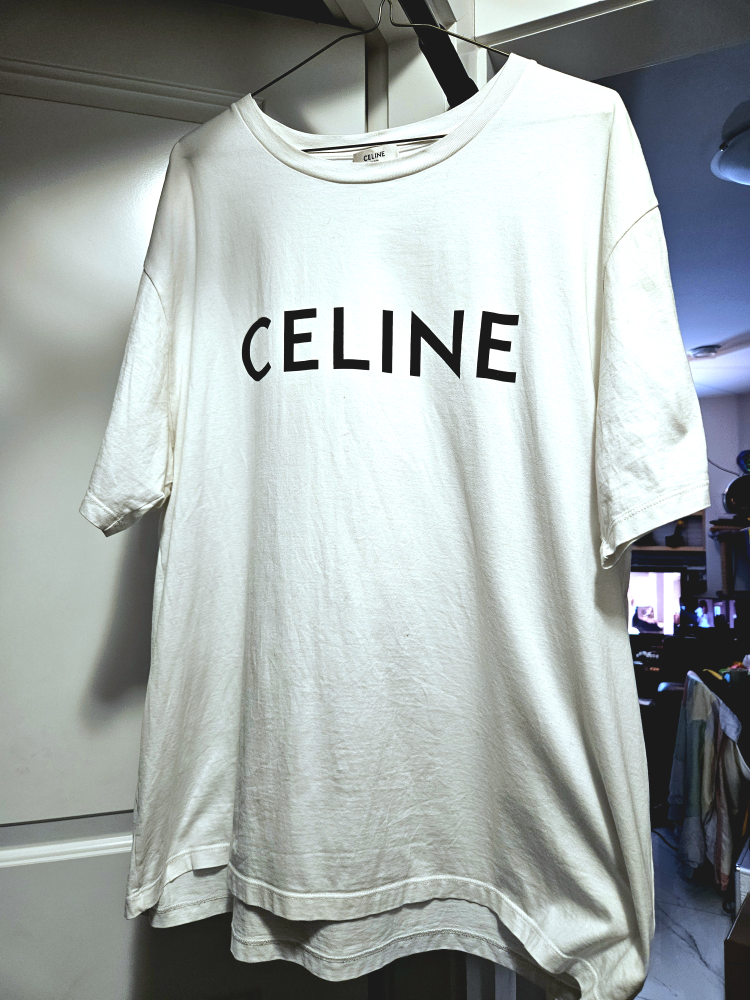 CELINE Paris Oversized T-Shirt - White - Size XL