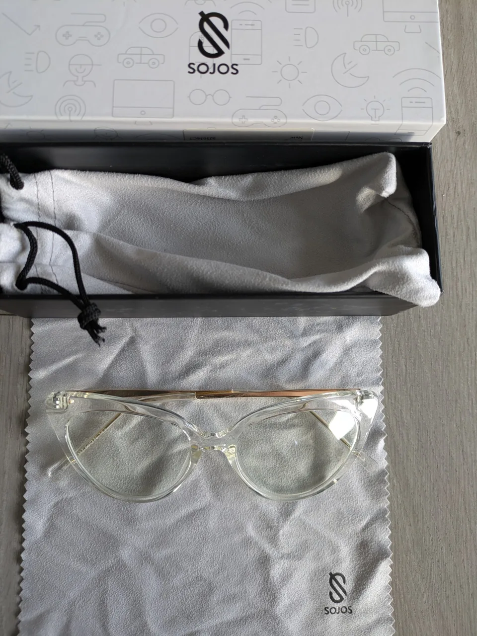 NEW Blue Light Glasses - clear cat eye frame image indicator(3)