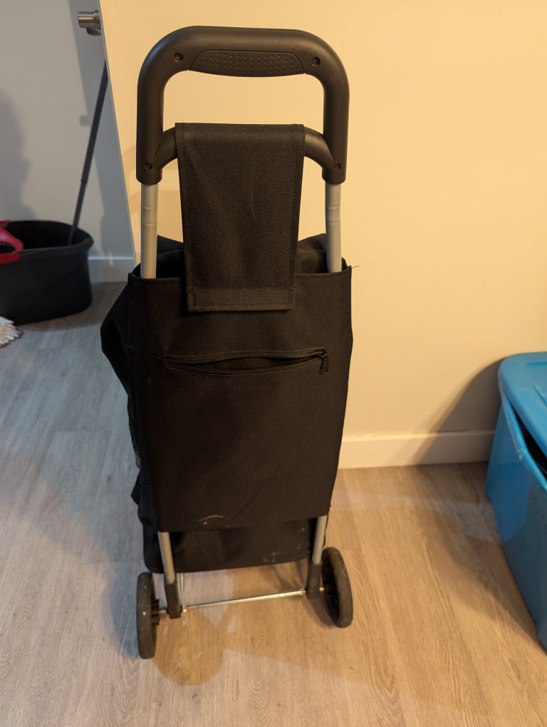 Black Shopping Cart with Foldable Frame - photo 3