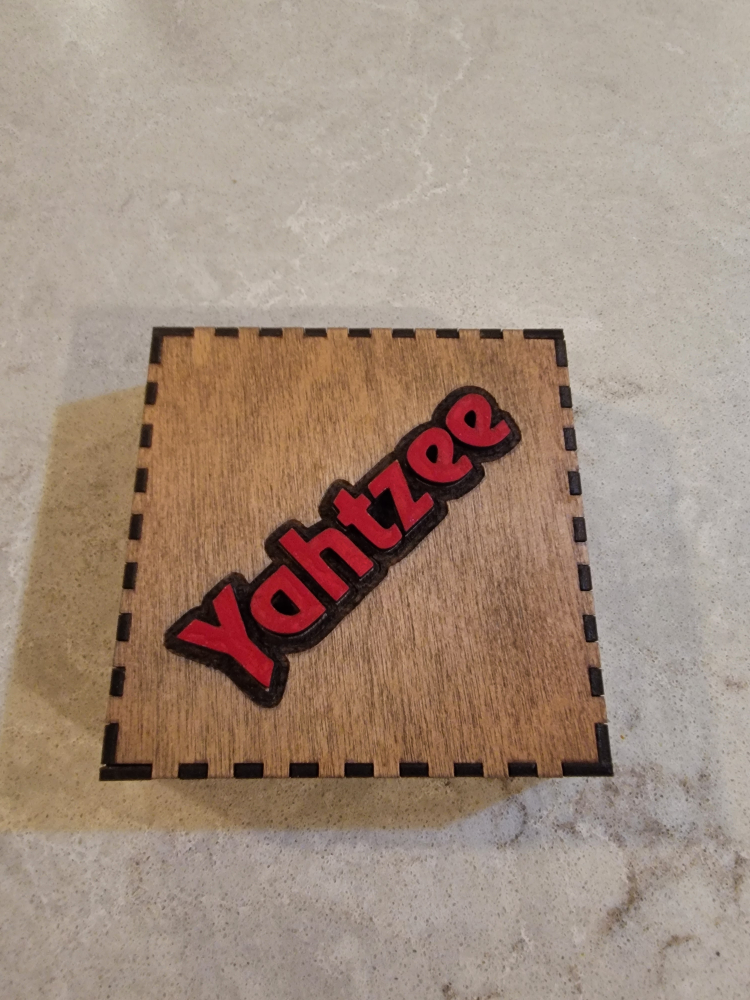 Custom Wooden Travel Yahtzee Game Set
