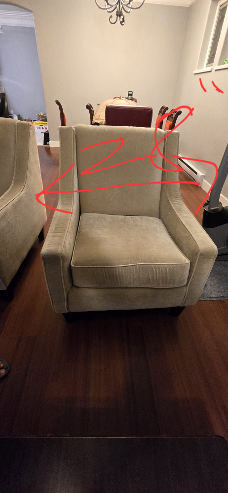 4 Olive Green Velvet Accent Chairs - photo 4