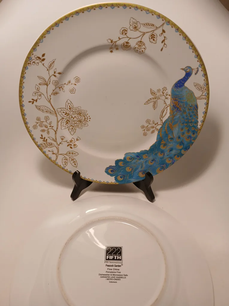 222 Fifth, Peacock Dinner Plates (2) image indicator(2)