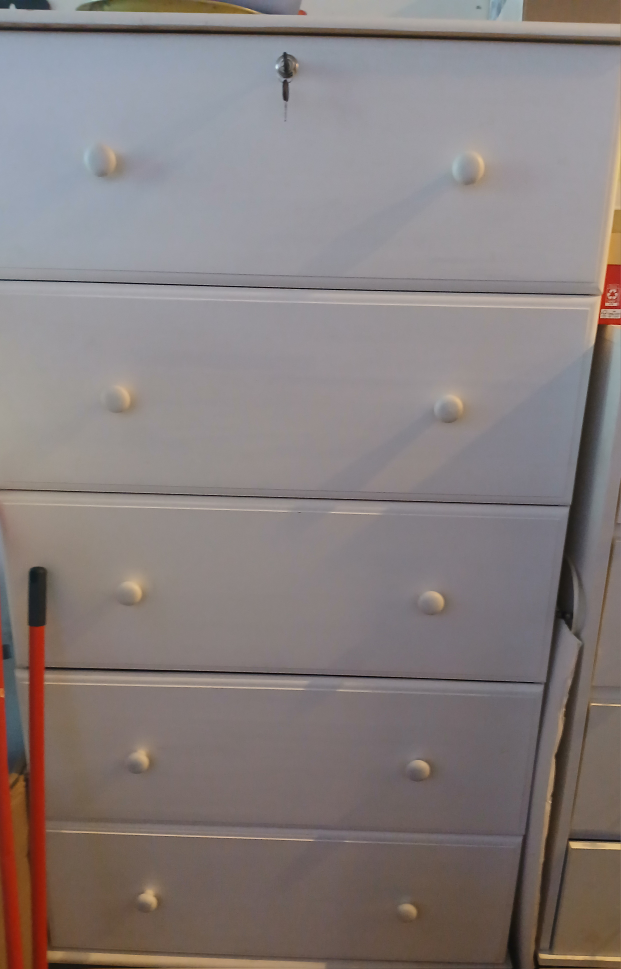 White 4-Drawer Chest