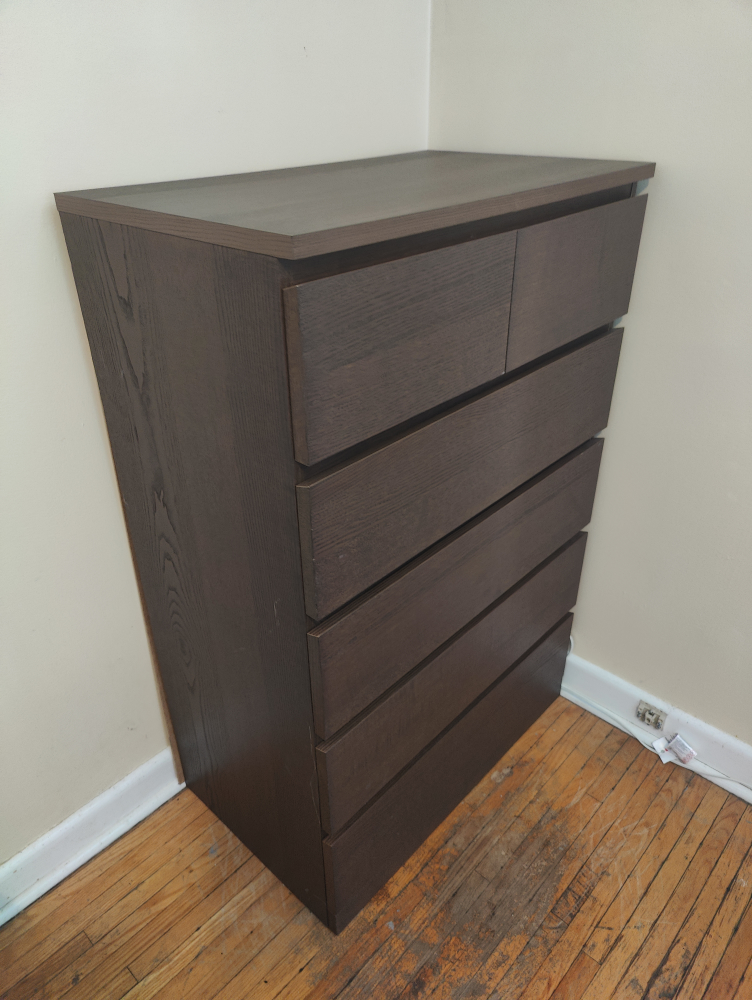 IKEA MALM 6-drawer Chest - Dark Brown - photo 3
