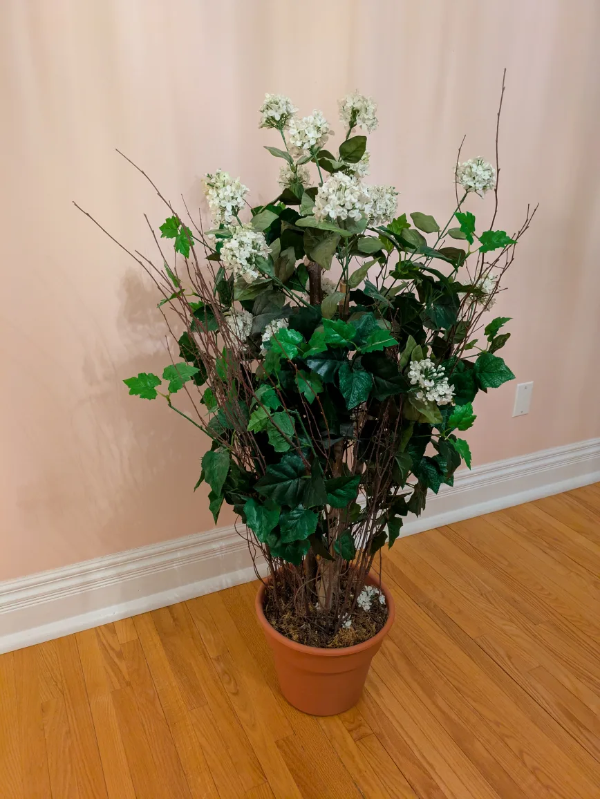 Artificial Hydrangea Plant in Terracotta Pot❄️ image indicator(4)