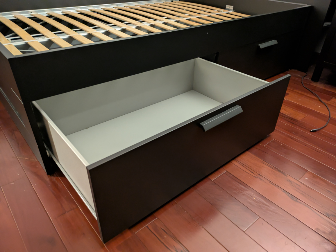 IKEA BRIMNES Bed Frame with Storage and Headboard - photo 2