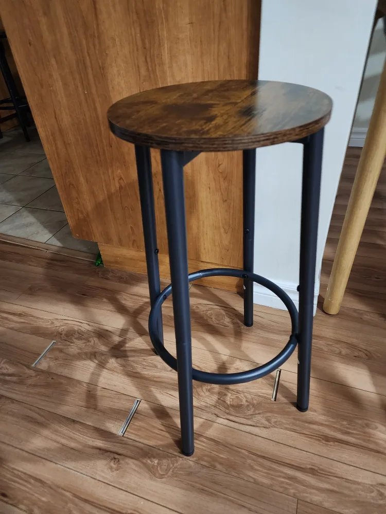 Round Wooden Top Bar Stool image indicator(2)