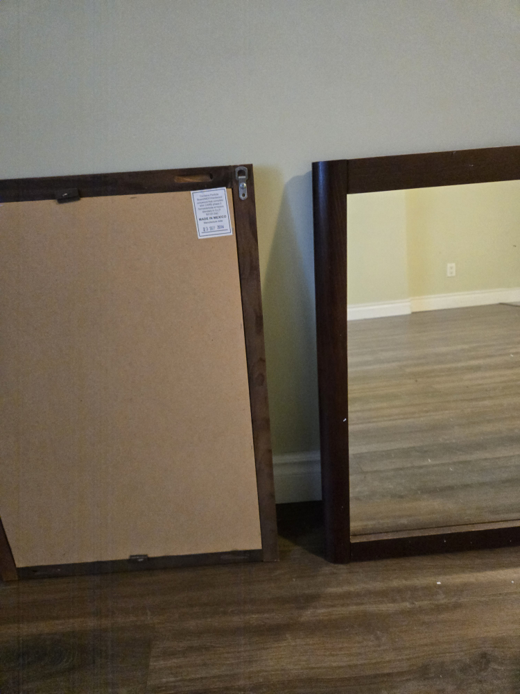 Two identical Dark Brown  Framed Mirrors . - photo 5