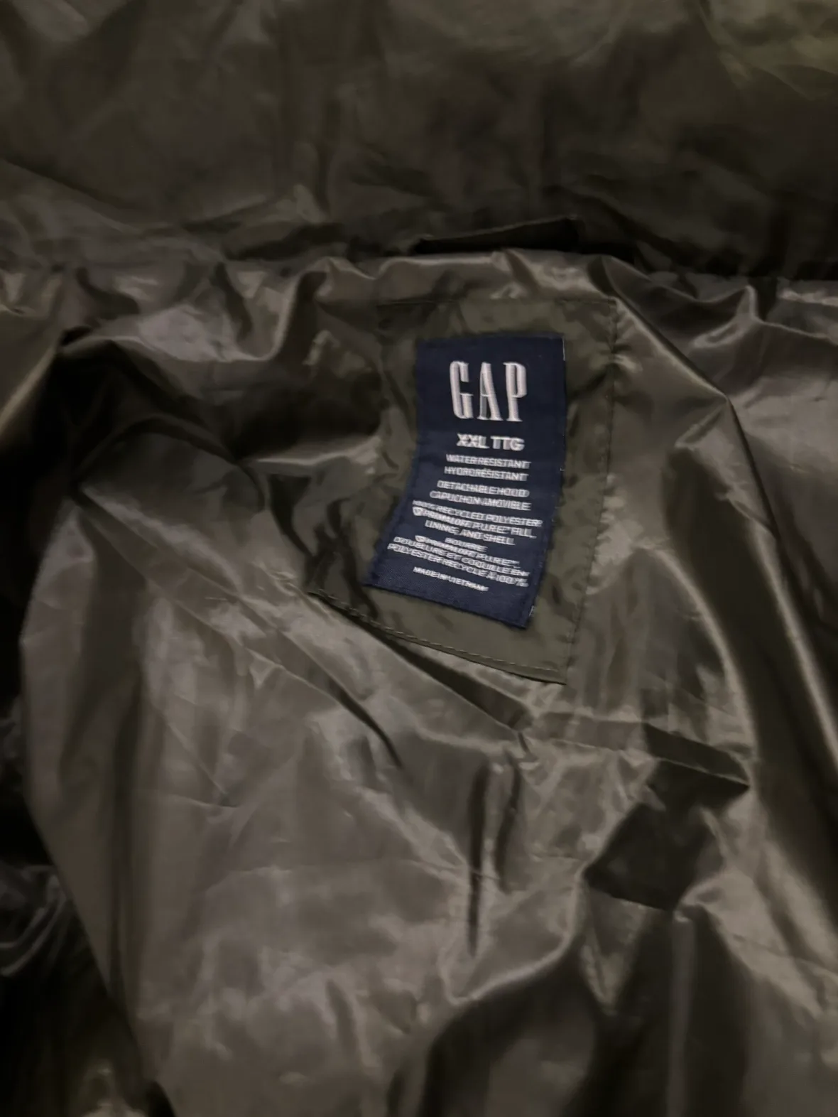 Gap Puffer Jacket - XXL - Olive Green image indicator(5)