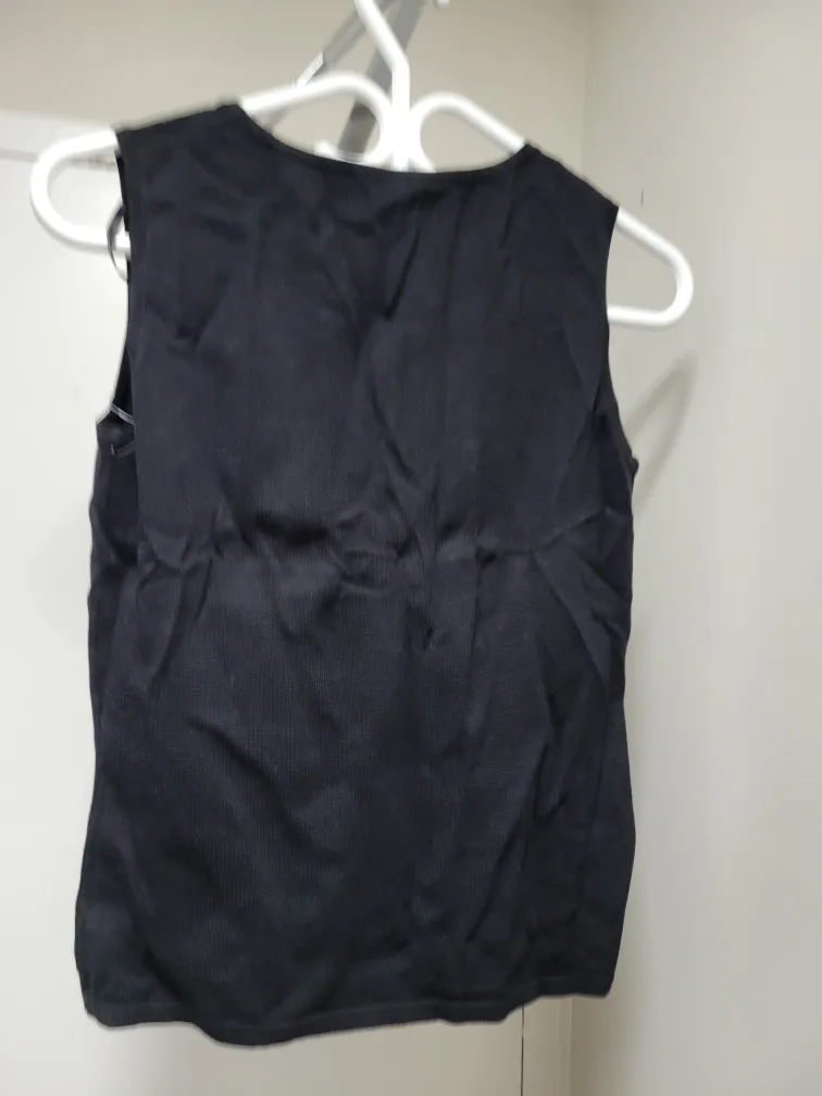Fred David Black Sleeveless Top Size M image indicator(2)