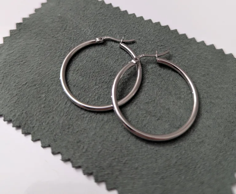 925 Sterling Silver Hoop Earrings image indicator(2)