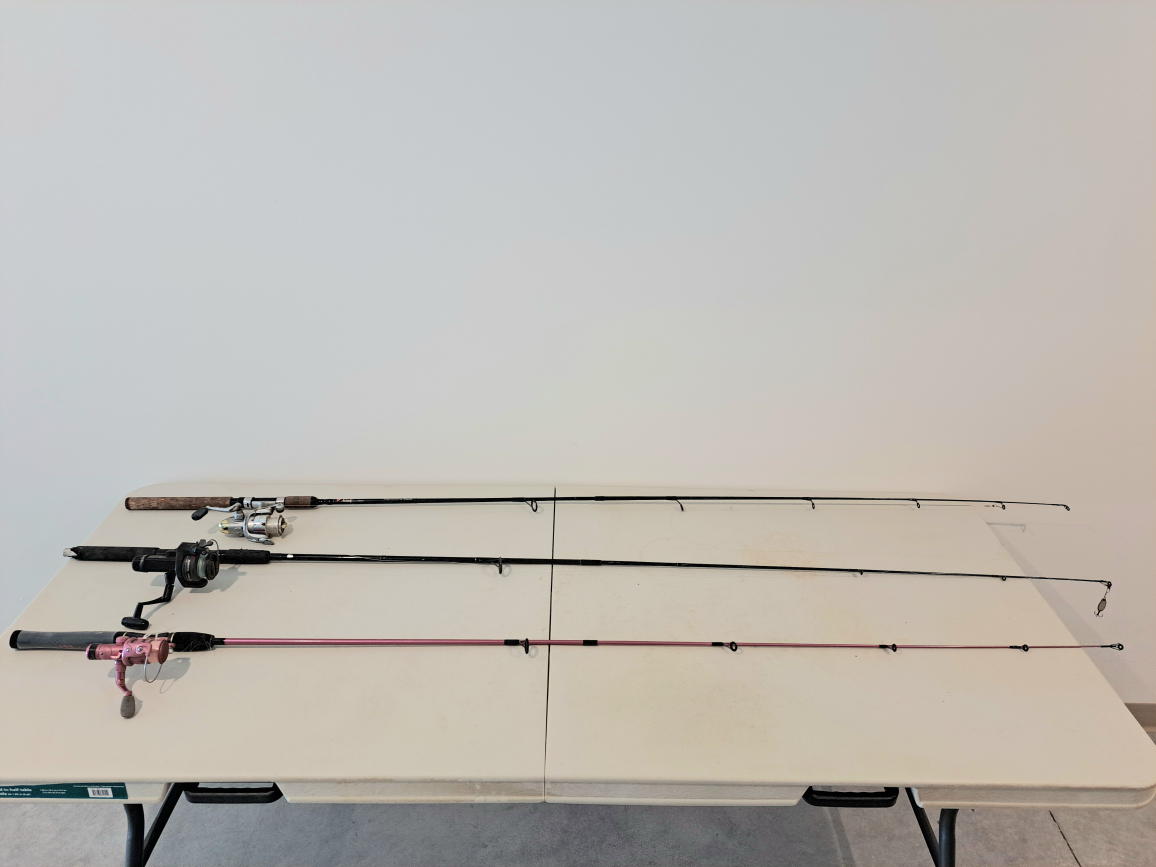 3 - 7ft to 6.6f fishing rod and reels