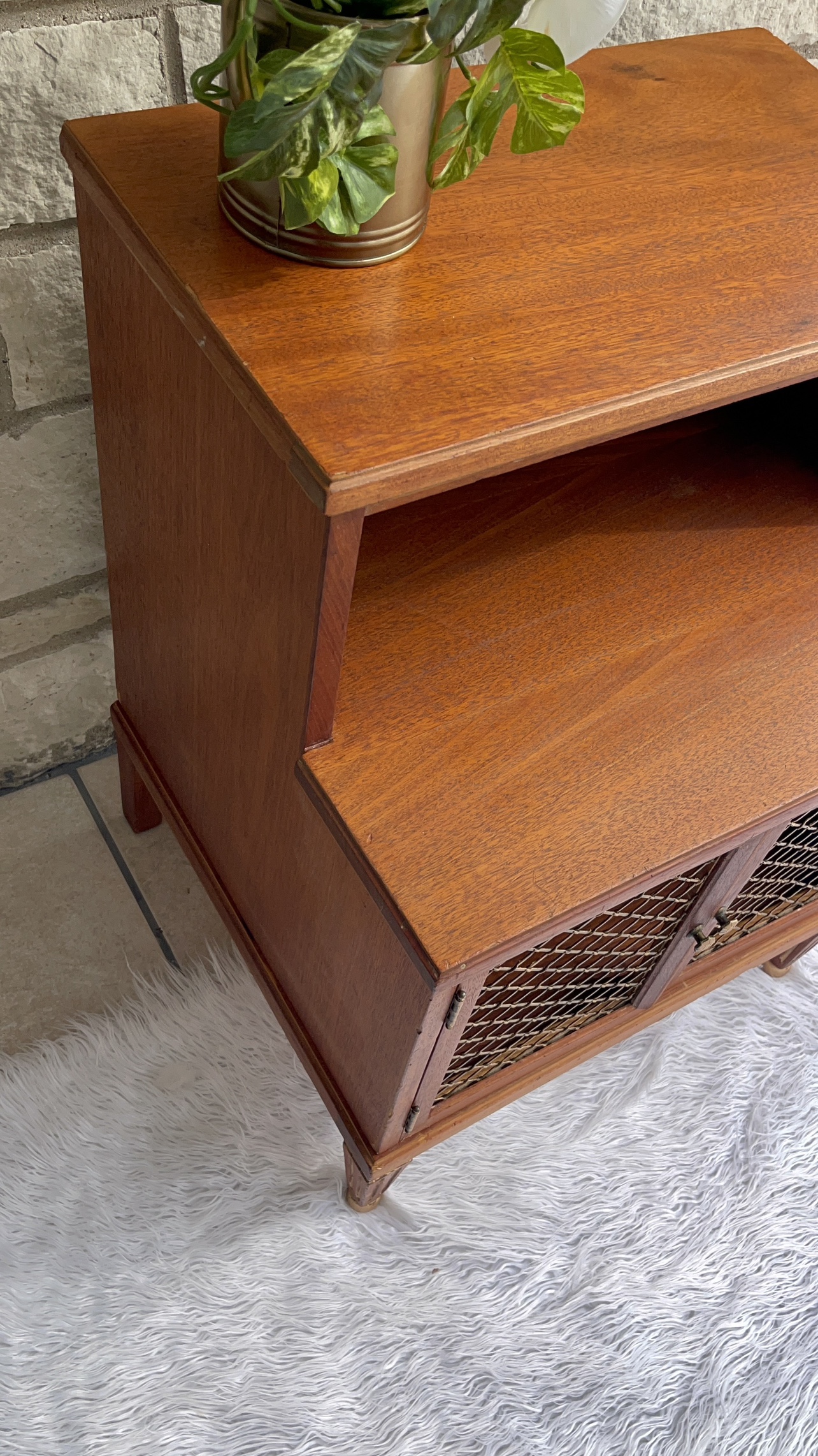 MCM Walnut nightstand/ side table - photo 5