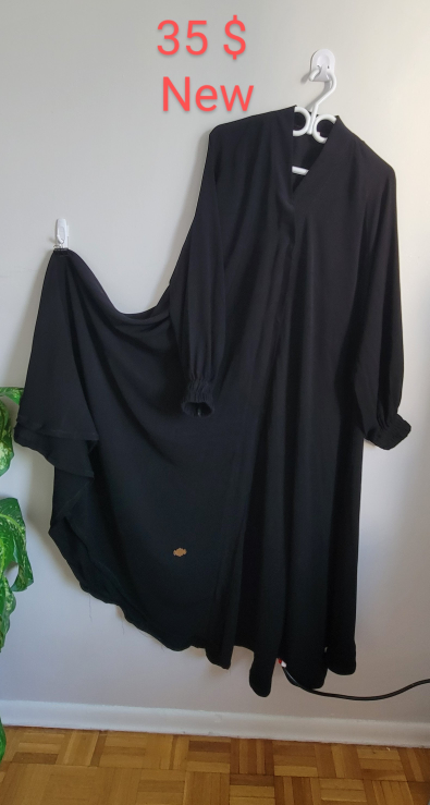 Grey and Black Abaya - First Mode - Size 48