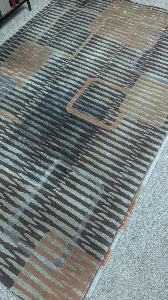 Modern Abstract Wool Area Rug 5x8