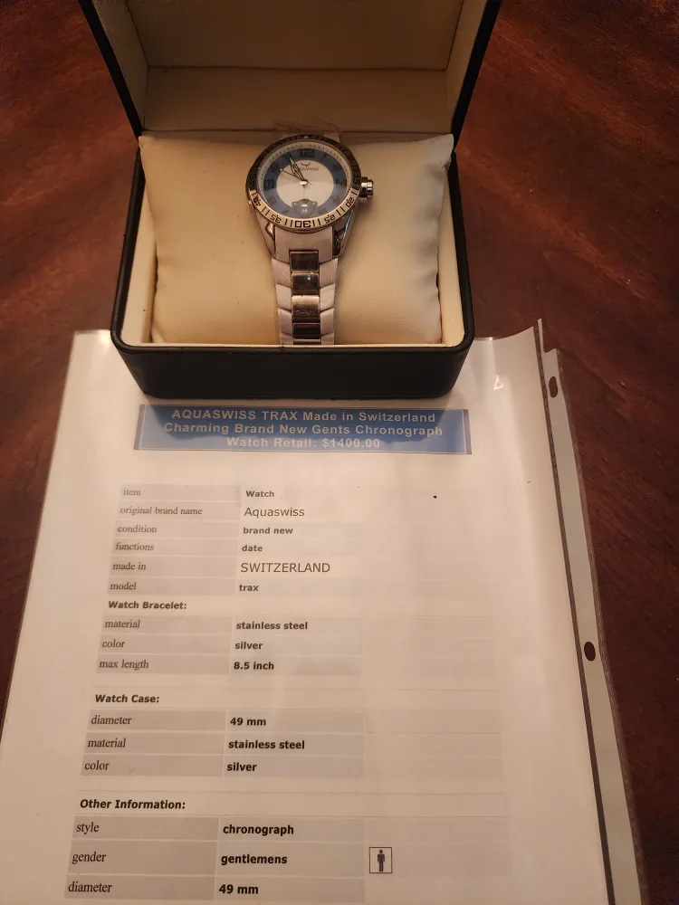 Aquaswiss Men Watch White Ceramic Band image indicator(2)