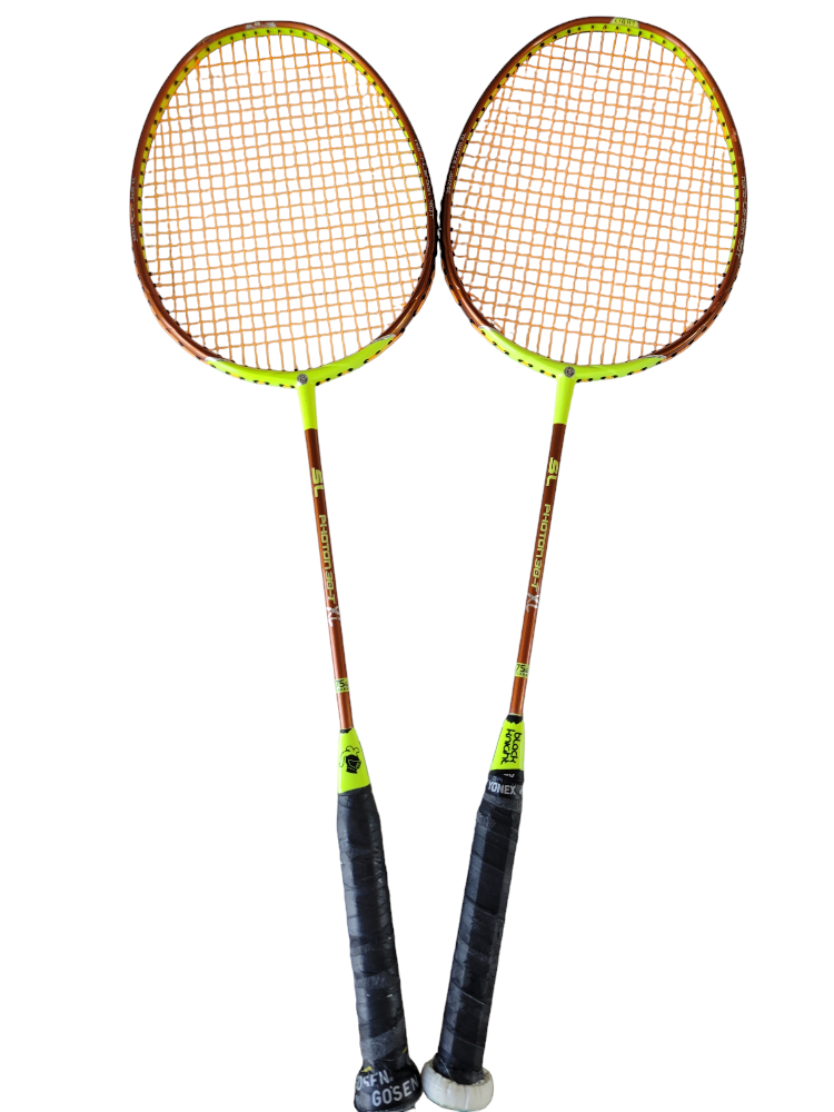 Pair of Black Knight Photon 30-T XL Badminton Racquets