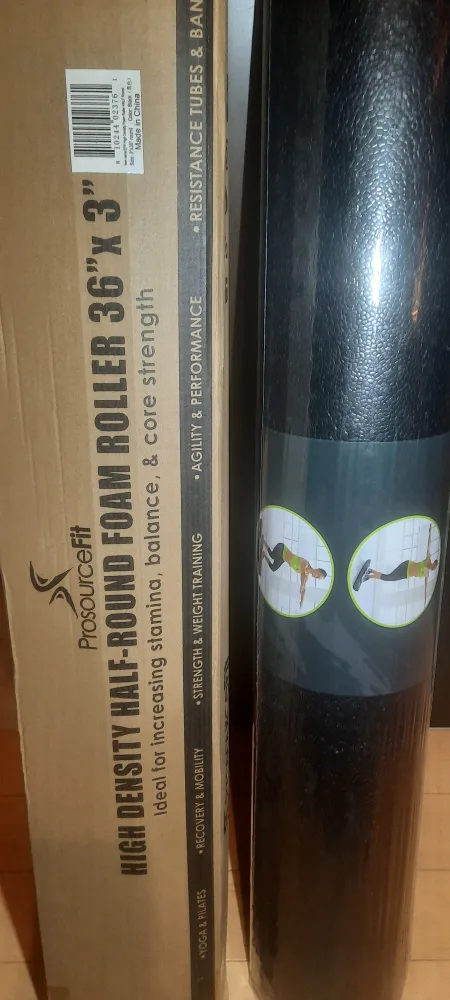 Brand New ProsourceFit Half-Round Foam Roller - 36" x 3" 🏈 image indicator(2)