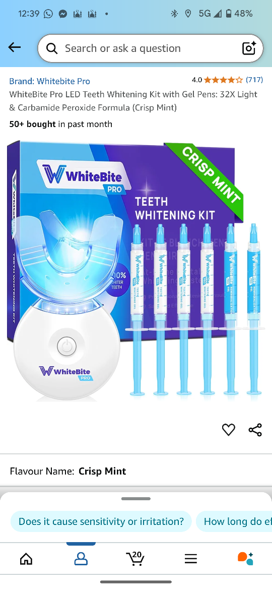 WhiteBite Pro Teeth Whitening Kit with LED Light