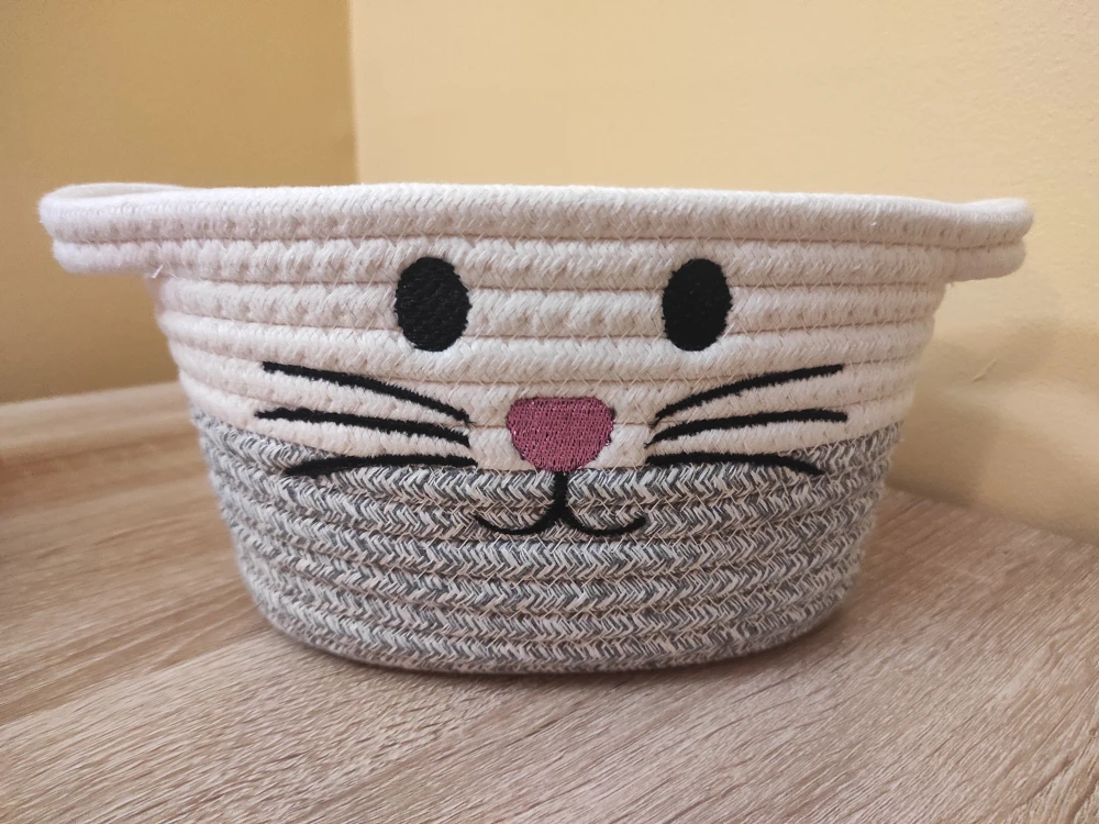 Cute Cat-Shaped Storage Basket - photo 4