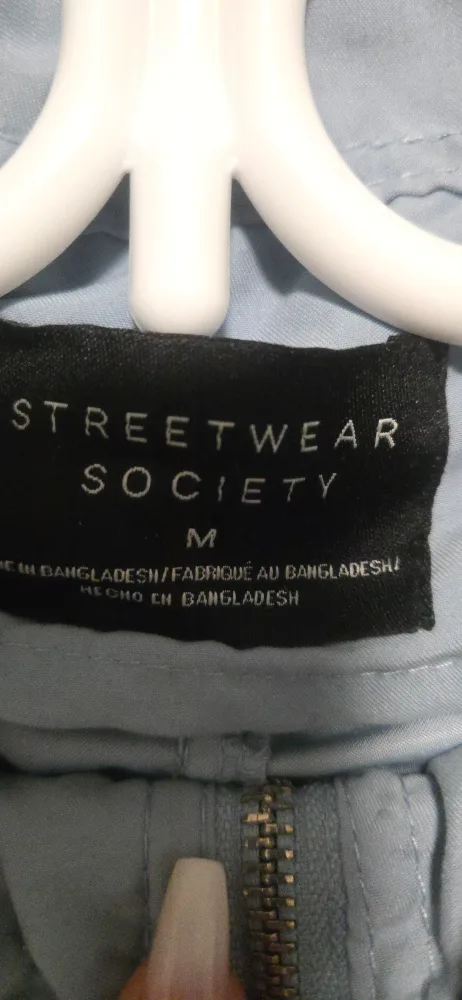 Streetwear Society Light Blue Zip-Up Jacket - Size M image indicator(3)