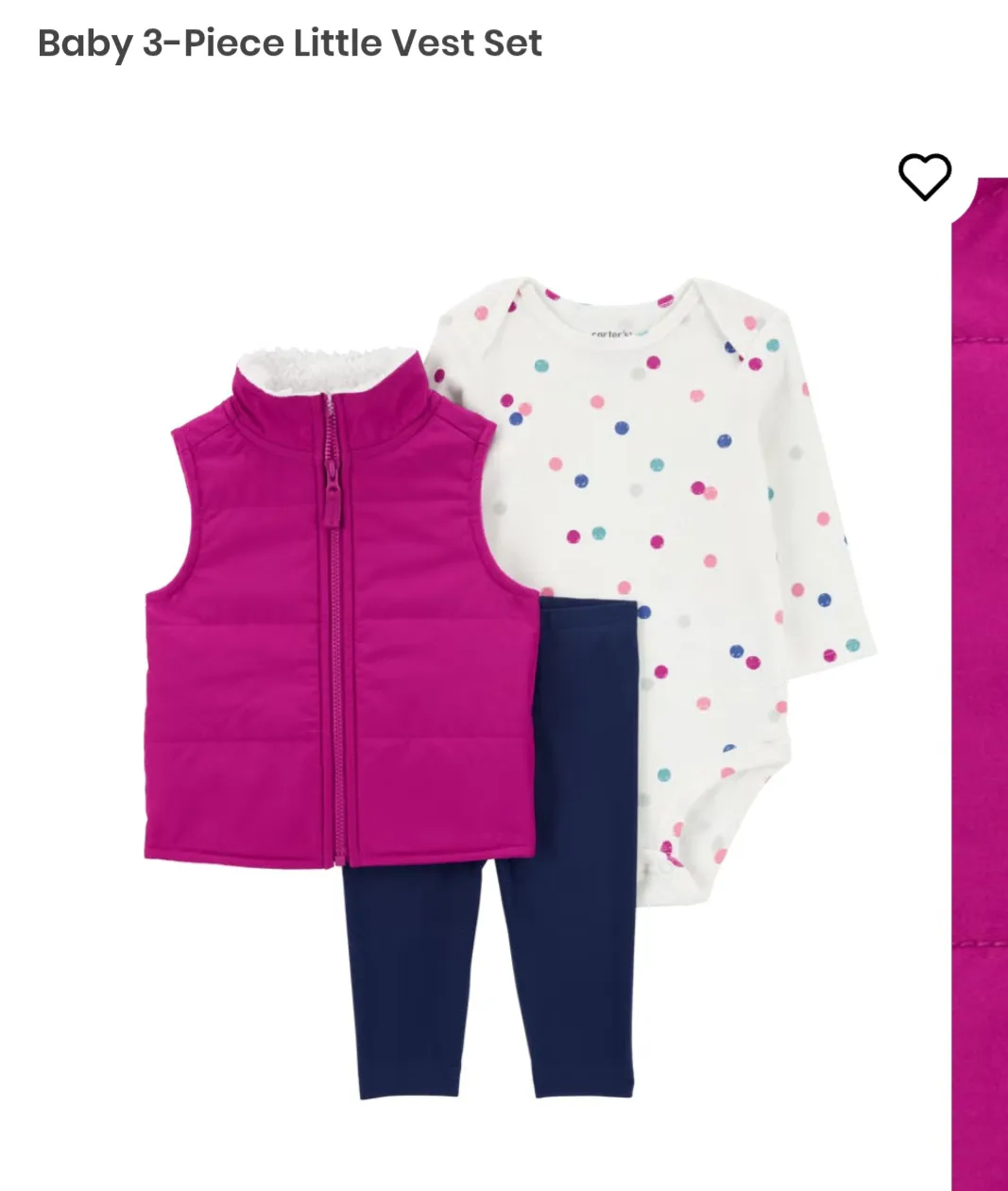 Carter's Baby 3-Piece Little Vest Set thumbnail