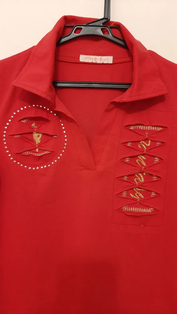 Red Fantasy Brand Polo Shirt image indicator(2)
